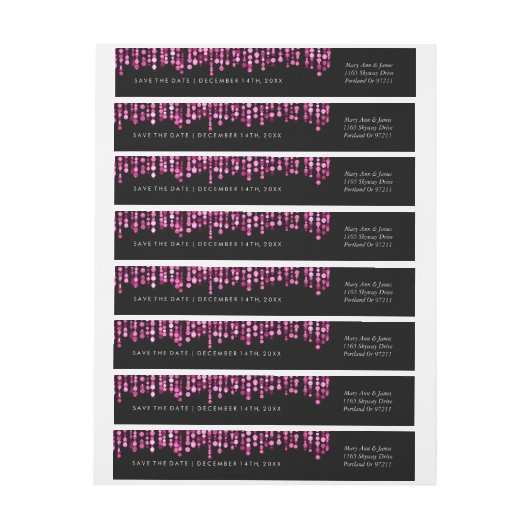 Wedding Save the Date moderne rosa Lichter (Bogen)