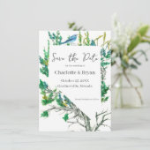 Wedding Save the Date Nevada Bluebird Sagebrush (Stehend Vorderseite)
