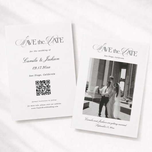 Wedding Save the Date Photo Einladung