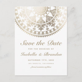 Wedding Save the Date Postkarten-Goldfolie Ankündigungspostkarte