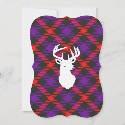 Wedding Save the Date Scottish Tartan Kariertes Sk (Rückseite)