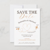 Wedding Save the Date travel flight plane (Vorderseite)