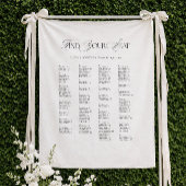 Wedding Seating Chart Alphabetical Fabric Wandteppich