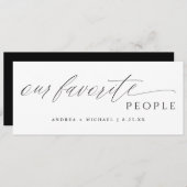 Wedding Seating Chart Our Favorite People Card (Vorne/Hinten)