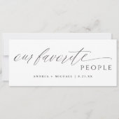 Wedding Seating Chart Our Favorite People Card (Vorderseite)