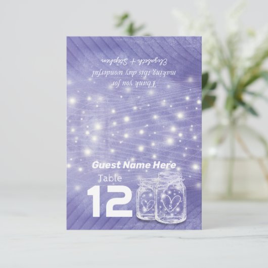 Wedding Seating Place Escort Table Number Folded Einladung (Stehend Vorderseite)