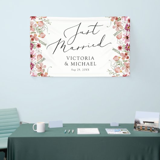 Wedding Sendoff Just Married Car Banner (Messeveranstaltung)