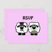 Wedding Sheep UAWG RSVP Karte (Vorne/Hinten)