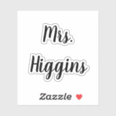 Wedding Shoes Decal Name Datum Skript Bridal Black Aufkleber (Blatt)