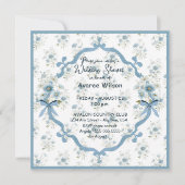 Wedding Shower in Blue Floral Karte (Vorderseite)