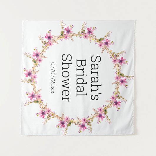 Wedding shower personalized tapestry wandteppich (Vorderseite (Horizontal))