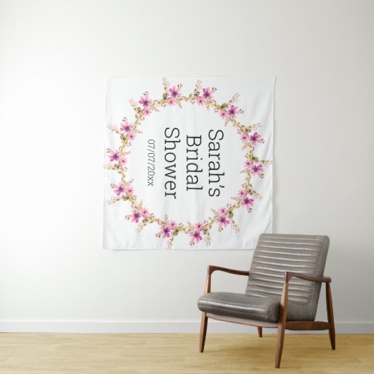Wedding shower personalized tapestry wandteppich (Beispiel (Horizontal))