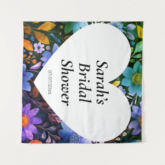 Wedding shower wall poster personalized wandteppich (Vorderseite (Horizontal))