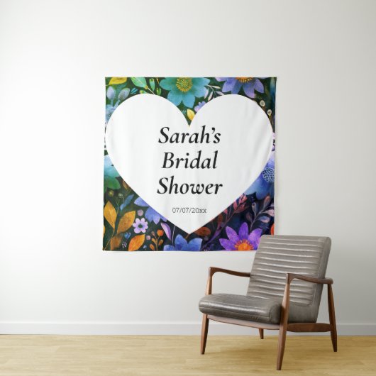 Wedding shower wall poster personalized wandteppich (Beispiel)