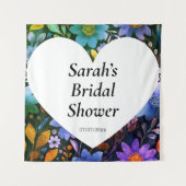 Wedding shower wall poster personalized wandteppich (Vorderseite)