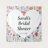 Wedding shower wall poster personalized wandteppich (Vorderseite)