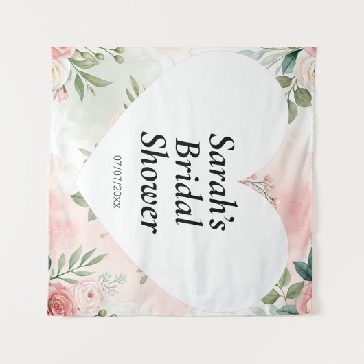 Wedding shower wall poster personalized wandteppich (Vorderseite (Horizontal))