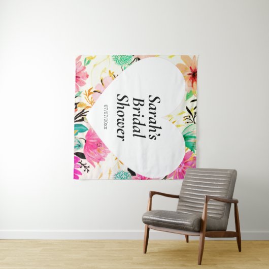 Wedding shower wall poster personalized wandteppich (Beispiel (Horizontal))