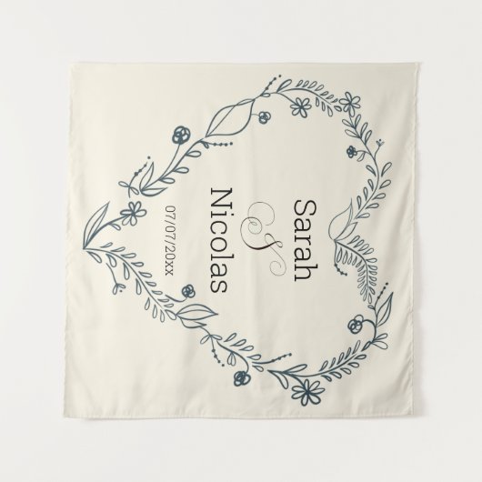 Wedding shower wall poster personalized wandteppich (Vorderseite (Horizontal))