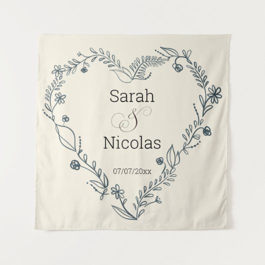 Wedding shower wall poster personalized wandteppich (Vorderseite)