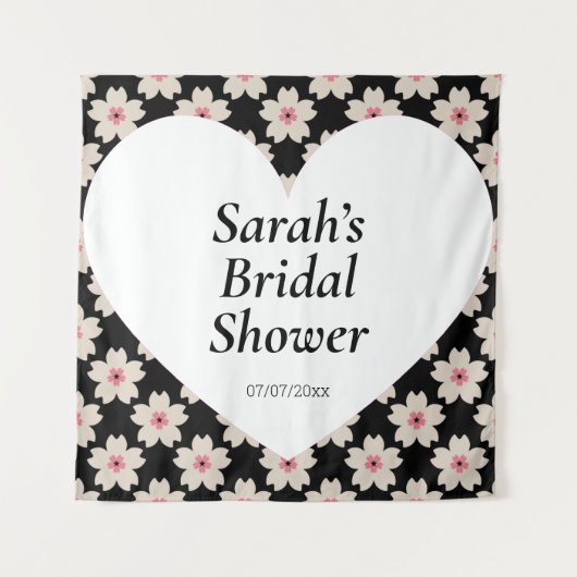 Wedding shower wall poster personalized wandteppich (Vorderseite)