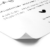 Wedding Shuttle Service Sign Poster (Ecke)