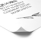 Wedding Sign - Bar Menu Laurel Wedding Sign Poster (Ecke)