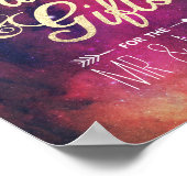 Wedding Sign Cards Gifts Star Galaxy Constellation Poster (Ecke)