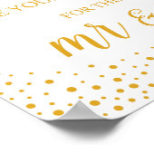 Wedding Sign - Date Jar Confetti Wedding Sign Poster (Ecke)