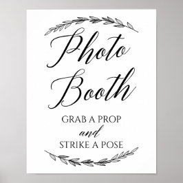 Wedding Sign - Foto Booth Laurel Wedding Sign Poster