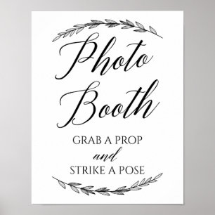 Wedding Sign - Foto Booth Laurel Wedding Sign Poster