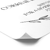 Wedding Sign - Gelassen Liebe Sparkle Laurel Weddi Poster (Ecke)