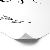 Wedding Sign - Open Bar Laurel Wedding Sign Poster (Ecke)