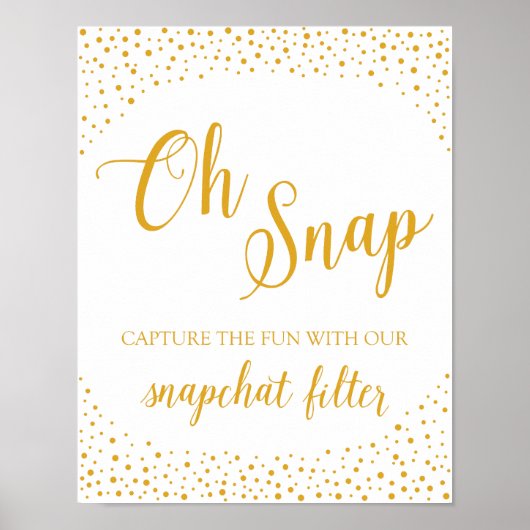 Wedding Sign - Snapchat Confetti Wedding Sign Poster (Vorne)