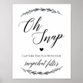 Wedding Sign - Snapchat Laurel Wedding Sign Poster (Vorne)