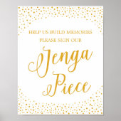 Wedding Sign - Unterschreiben Sie unser Jenga Piec Poster (Vorne)