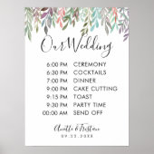 Wedding Sign - Wedding Plan Grüne Zeichen Poster (Vorne)