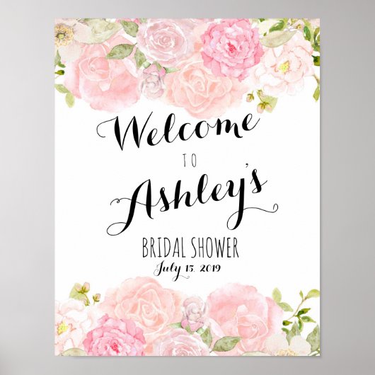 Wedding sign, welcome,  shower , poster, banner poster (Vorne)