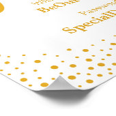 Wedding Sign - WiFi Password Confetti Wedding Sign Poster (Ecke)