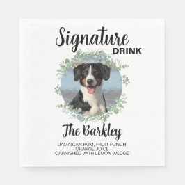 Wedding Signature Drink Dog Photo Serviette