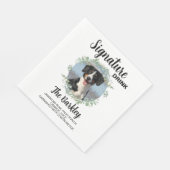 Wedding Signature Drink Dog Photo Serviette (Ecke)