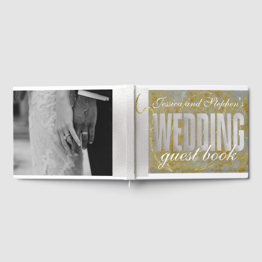Wedding Silver Lining Guest Book Gästebuch (Voll)