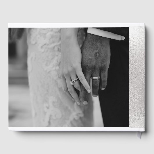 Wedding Silver Lining Guest Book Gästebuch (Rückseite)