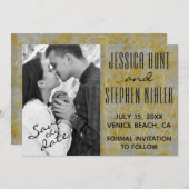 Wedding Silver Lining Save The Date (Vorne/Hinten)