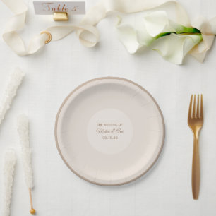 Wedding Simple 3 Tone Pappteller