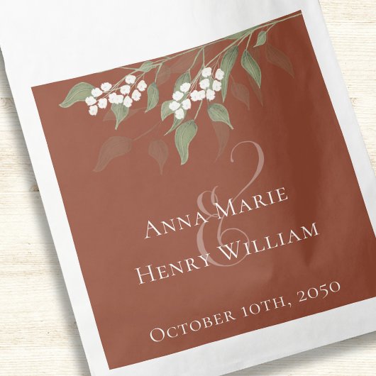 Wedding Simple Candy Favors Elegant Terracotta Geschenktütchen