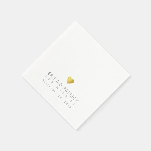 Wedding Simple Elegantly Designed Serviette (Ecke)