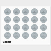 Wedding Simple Favor Dusty Blue Script Sticker (Blatt)