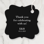 Wedding Skeleton Til Death Do Us Part Black Geschenkanhänger (Rückseite)