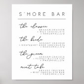 Wedding S'more Bar Menu Sign, mehr Rezept Poster (Vorne)